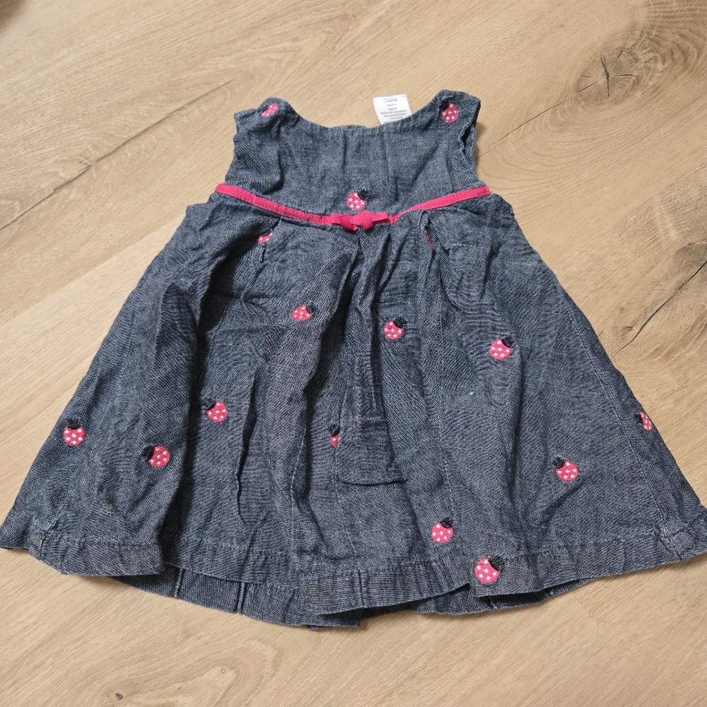 Gymboree baby girl ladybug summer dress size 3-6 months cotton